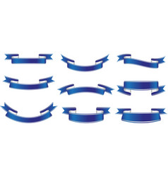 Various Royal Blue Banner And Ribbon With Silver