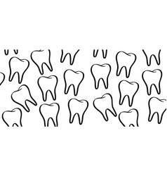 Dentistry Tooth Pattern Banner Teeth Icon