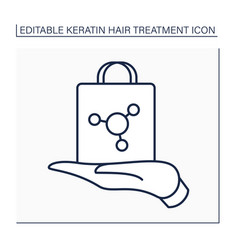 Keratin Delivery Line Icon