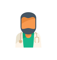 Man Physical Therapist Icon Flat Hospital