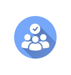 Members Flat Icon With Long Shadow For Graphic