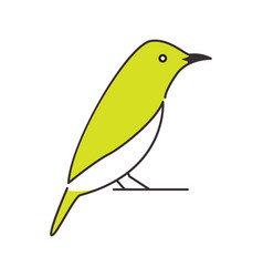 White Eye Bird Icon Logo