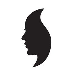 Young Woman Profile Girl Silhouette Face Elegant