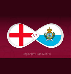 England Vs San Marino In Football Competition