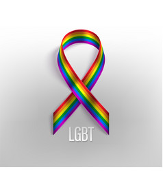 Lgbt Rainbow Photo Realistic Ribbon