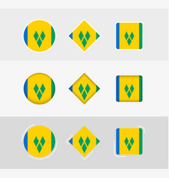 Saint Vincent And The Grenadines Flag Icons Set