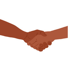 Two Brown Skin Color Hands In A Handshake