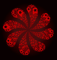 Bloody Star Bolide Icon Rotation Flower