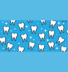 Dentistry Tooth Pattern Banner Teeth Icon