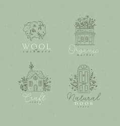 Hand Drawn Sheep Store House Door Labels