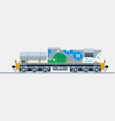 A Hydrogen-fueled Locomotive Side View