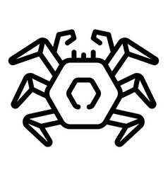 Alaska Crab Icon Outline Water Animal