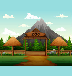 Background Zoo Entrance With No Visitors