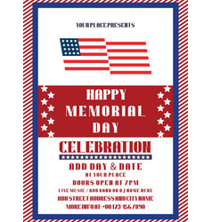 Memorial Day Night Party Poster Flyer Design