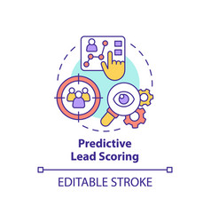 Predictive Lead Scoring Concept Icon