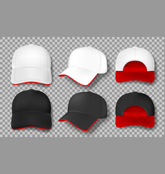 Realistic Baseball Cap Mockup Isolated White