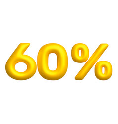 Sale 3d Icon Blue Glossy 60 Percent Discount Sign