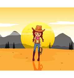 A Cowgirl At The Desert