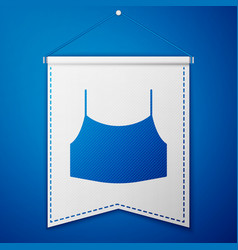 Blue Female Crop Top Icon Isolated