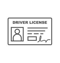 Icon Document Driver License For A Car On White