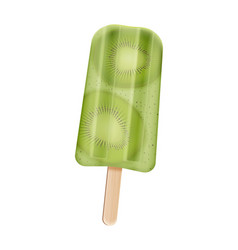 Kiwi Popsicle Icecream Composition