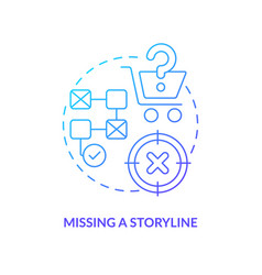 Missing Storyline Blue Gradient Concept Icon