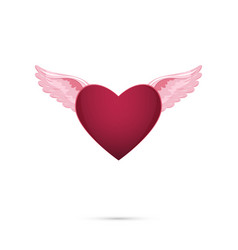 Red Heart With Wings