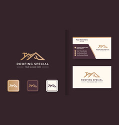 Roof Special Construction Logo And Business Card