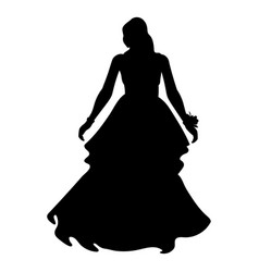 Bride Walking Silhouette