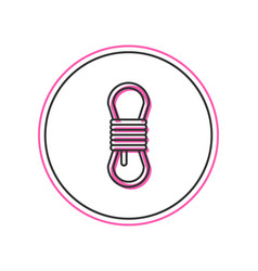 Filled Outline Climber Rope Icon Isolated