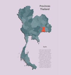 Map Country Thailand And Region Surin