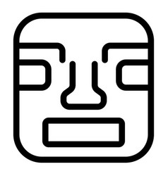 Tribal Mask Icon Representing Native American