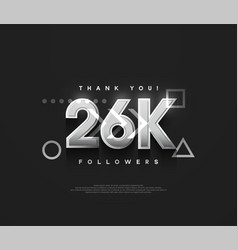 26k Followers Background Thank You With Silver