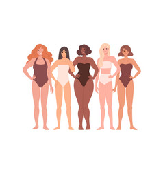 Diverse Woman In Underwear Women With Different