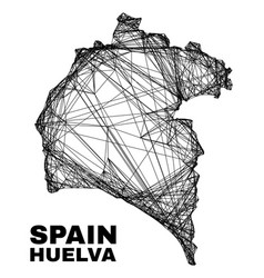 Linear Irregular Mesh Huelva Province Map