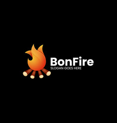 Logo Bon Fire Gradient Colorful Style