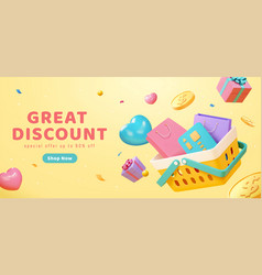 3d Yellow Sale Banner