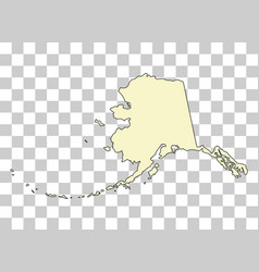 Alaska Map Shape United States Of America Flat