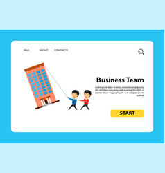 Business Team Pulling Company Up Icon