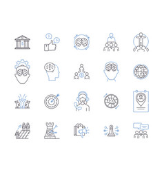 Business Association Outline Icons Collection