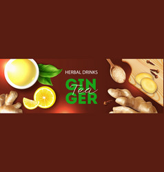 Ginger Lemon Realistic Banner