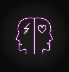 Neon Borderline Personality Disorder Icon In Line