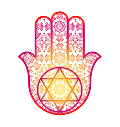 Ornate Hamsa With The Seal Of Solomon Arabic