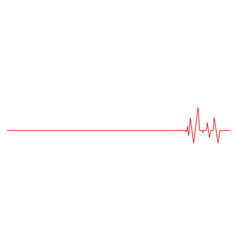 Red Heart Beat Diagram With Straight Line Part