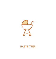 Babysitter Concept 2 Colored Icon Simple Line