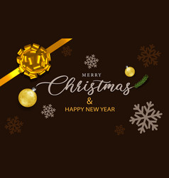 Merry Christmas And Happy New Year Card Green