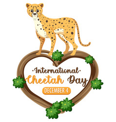 International Cheetah Day Poster Template