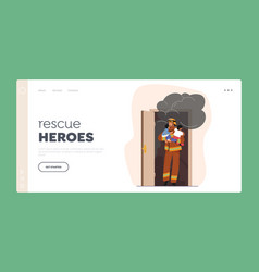 Rescue Heroes Landing Page Template Rescuer Male