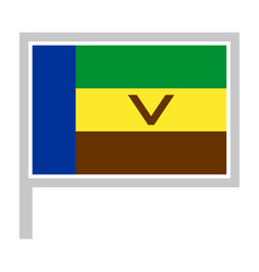 Venda Flag On Flagpole Icon