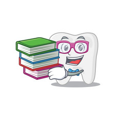 A Diligent Student In Tooth Mascot Design Concept